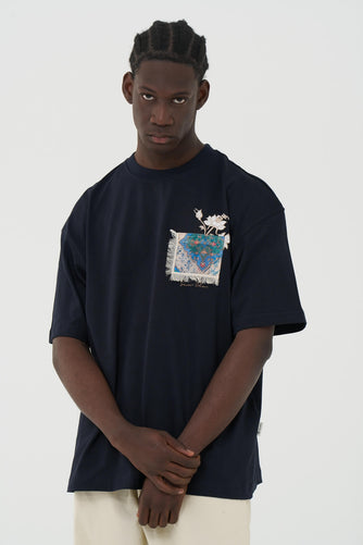 WOVEN GARDEN - NAVY